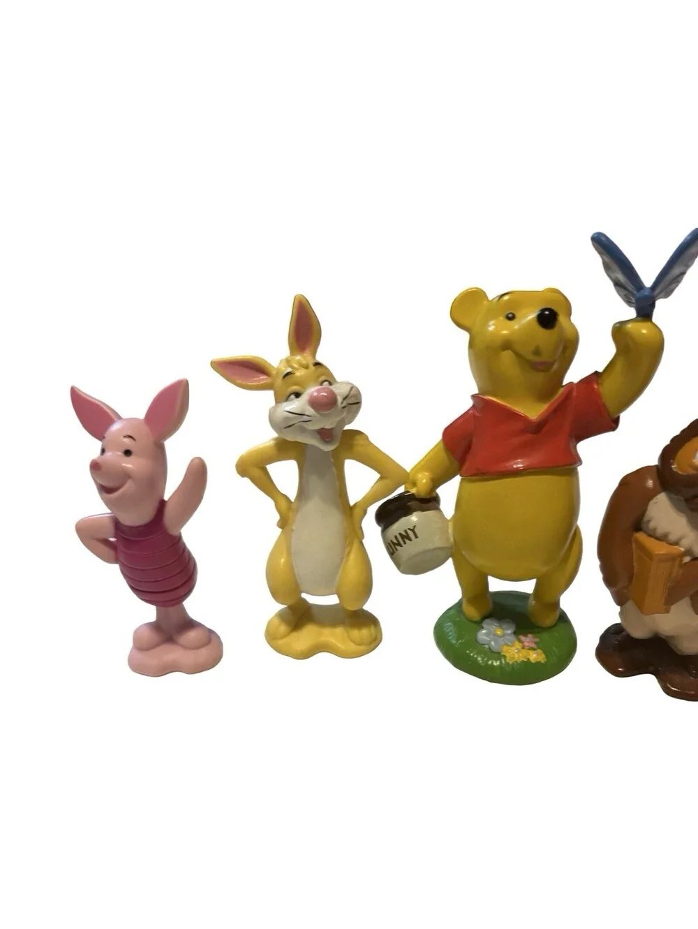 Disney Winnie the Pooh Vintage Mini Figure Set of 6 Party Tomy Used
